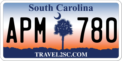 SC license plate APM780