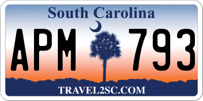 SC license plate APM793