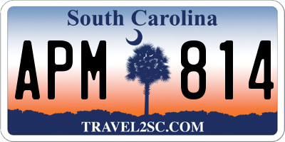 SC license plate APM814