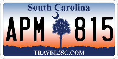 SC license plate APM815