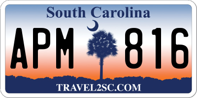 SC license plate APM816