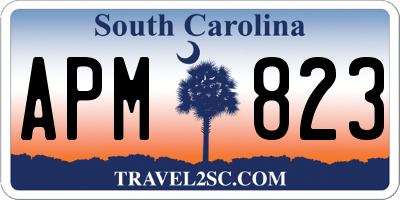 SC license plate APM823