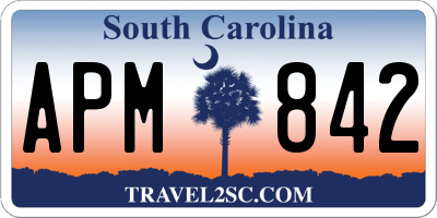 SC license plate APM842