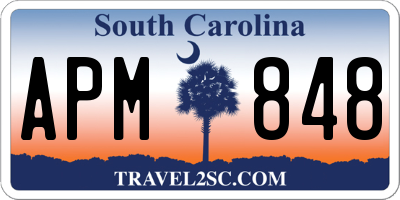 SC license plate APM848