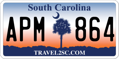 SC license plate APM864