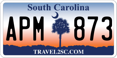 SC license plate APM873