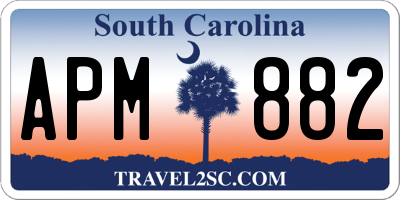 SC license plate APM882