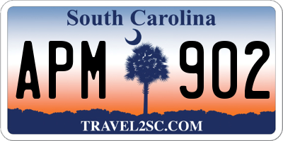 SC license plate APM902