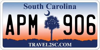SC license plate APM906