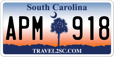 SC license plate APM918