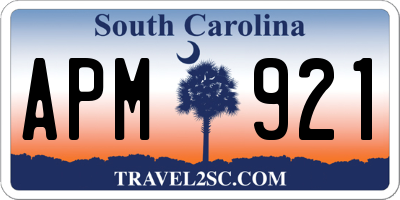 SC license plate APM921