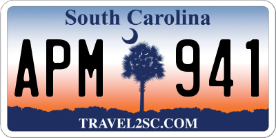 SC license plate APM941
