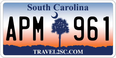 SC license plate APM961