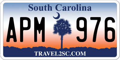 SC license plate APM976