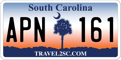 SC license plate APN161