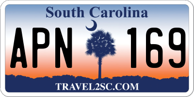 SC license plate APN169