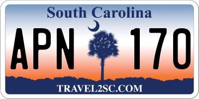 SC license plate APN170