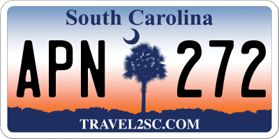 SC license plate APN272