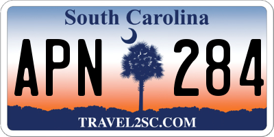 SC license plate APN284