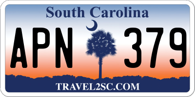 SC license plate APN379
