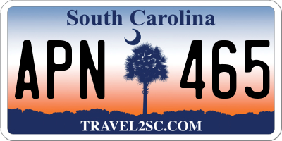 SC license plate APN465