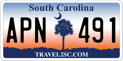 SC license plate APN491