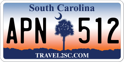 SC license plate APN512