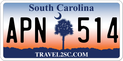 SC license plate APN514