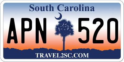 SC license plate APN520