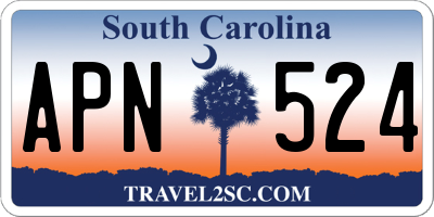 SC license plate APN524