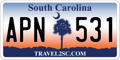 SC license plate APN531