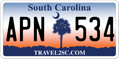 SC license plate APN534