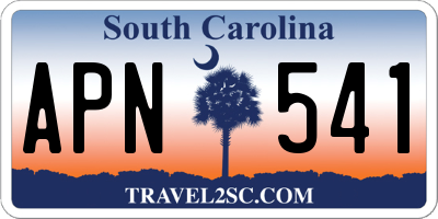 SC license plate APN541