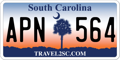 SC license plate APN564