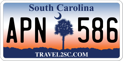 SC license plate APN586