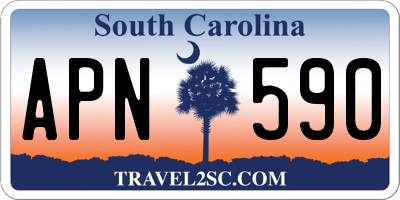 SC license plate APN590