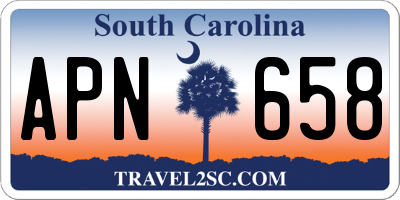 SC license plate APN658