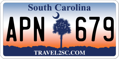 SC license plate APN679