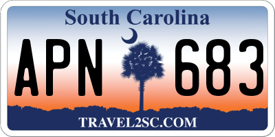 SC license plate APN683