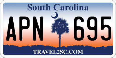 SC license plate APN695