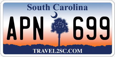 SC license plate APN699