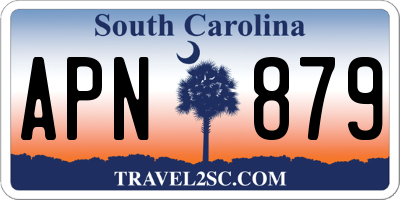 SC license plate APN879