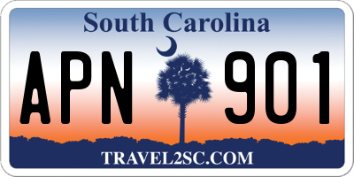SC license plate APN901