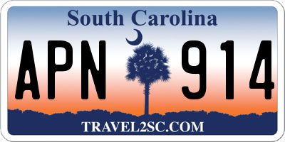 SC license plate APN914