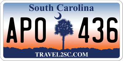 SC license plate APO436