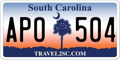 SC license plate APO504