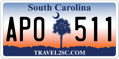 SC license plate APO511