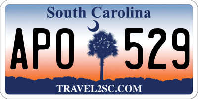 SC license plate APO529