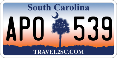 SC license plate APO539