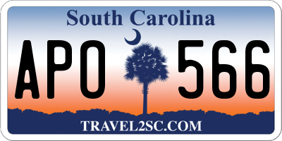 SC license plate APO566